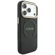 Guess Saffiano Peony & Ring MagSafe Case for iPhone 17 Pro / 18 Pro - Black