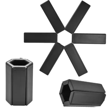 Foldable Trivet for Hot Pots and Pans, 19 cm, Black