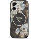 Guess IML Glitter Flowers Triangle MagSafe Phone Case Cover iPhone 17 - black