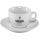 Gaggia Milano Cappuccino Cups with Saucers Set of 4, White