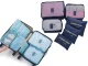 Travel Organizers for Suitcase and Laundry, 6 pcs, Navy Blue