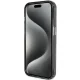 Guess iPhone 15 Pro Case Ring Stand Script Glitter MagSafe, Black
