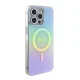 Guess iPhone 15 Pro Max Case IML Iridescent MagSafe, Turquoise
