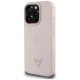 Guess Grained Hot Stamp Peony Triangle Logo MagSafe iPhone 16 Pro Max Case - Pink