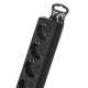 Maclean MCE226G Power Strip, 5 Sockets, Schuko, 1.4m, Black