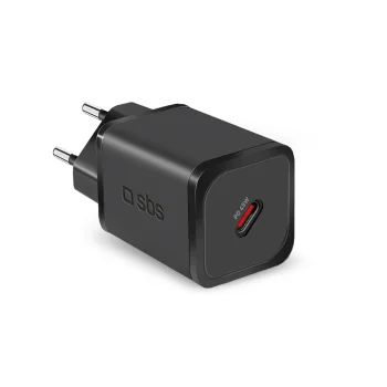 Sbs TETRGAN1C45W 45W GaN USB-C Wall Charger with Power Delivery, Black