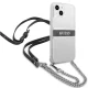Guess 4G Gray Strap Silver Chain Transparent Case for iPhone 13 mini