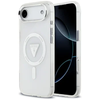 Guess IML Gradient Triangle Logo MagSafe dėklas iPhone Air, skaidrus