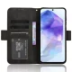 Samsung Galaxy A35 ( SM-A356E/DS ) Multiple Card Slots Design Wallet Stand Leather Book Case Cover, Black