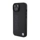 Чехол BMW для iPhone 15 Leather Hot Stamp MagSafe, черный