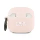 Karl Lagerfeld Silicone Choupette Head 3D Case for AirPods 4, Pink