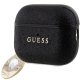 Guess AirPods Pro 2 Case Fixed Glitter Heart Diamond Charm, Black