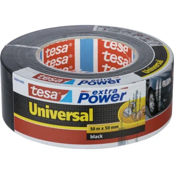 Tesa extra Power Fabric Duct Tape 50 m x 50 mm, Black 56389