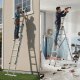 ModernHome 3x7 Multi-Purpose Aluminum Ladder Folding A-Frame 330 lbs Capacity
