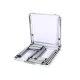 Folding Camping Set: Table and 4 Stools, Aluminum, 120x60 cm