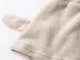 Warm Two-Piece Women\'s Pajamas with Hood, Soft Plush, Short Pants, Beige, XL