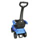 Step Car with Push Parent Handle Kids Ride On Toy Vehicle with Sound and Light, Blue