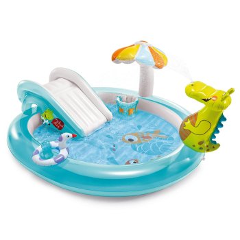 Intex 57165 Inflatable Water Play Center Crocodile, 201x170x84 cm
