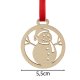 Ruhhy Wooden Christmas Tree Ornaments, 36 pcs, 5.5 cm