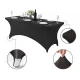 GreenBlue GB372 Elastic Catering Table Cover, Spandex, 180x75x74cm, Black