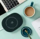 Electric Mug Warmer Set with Ceramic Mug, Lid, and Spoon, Green