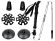 Folding Trekking and Nordic Walking Poles, Silver