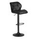 Sofotel Castel Adjustable Bar Stool with Quilted Backrest, Black