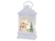 Christmas LED Lantern Decoration with Snowman, Holiday Decor, White