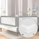 Ecotoys Bed Guard Rail for Kids, 180 cm, Grey/White