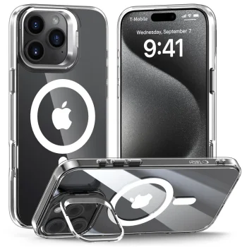 Tech-Protect iPhone 16 Pro Case MagStand MagSafe, Clear
