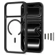 Tech-Protect MagOne CC MagSafe Case + 2-Pack Tempered Glass for iPhone 18 Pro / 17 Pro, Clear Black