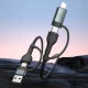 3mk Hyper Cable N-SERIES 2 in 2 USB-A/C to USB-C/Lightning 1.2m 60W - Black