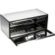 Brabantia Fall Front Bread Bin, 46.5 x 18.7 x 25 cm, Brilliant Steel