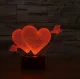 LED 3D Heart Night Lamp