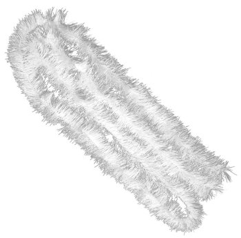 Christmas tree garland with soft needles, 5.4 m, white