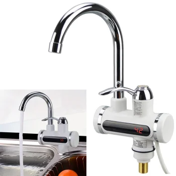 Electric Tankless Water Heater with LCD Display, 3000W