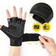 4FIZJO Gym Training Gloves with Wrist Wrap S, Black
