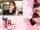 Professional Makeup Brush Set (12 pcs) with Case, Pink