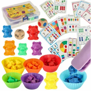 Educational Bears Game - Montessori Counting and Color Set, 44 pcs