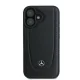 Mercedes iPhone 16 Case Leather Urban, Black