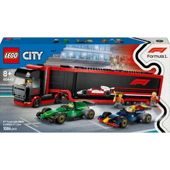 LEGO City 60445 F1 Truck with RB20 & AMR24