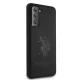 Samsung Galaxy S21 (SM-G991) US Polo Silicone On Tone Case Cover (USHCS21SSLHRTBK), Black