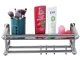 Hanging Bathroom Shelf with Towel Rails, Silver