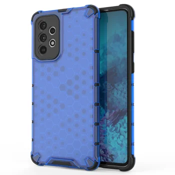 Case for Samsung Galaxy A73 Honeycomb with Gel Frame, Blue