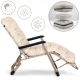 Sofotel Chillwell Folding Garden Sun Lounger with Cushion, Beige