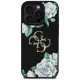 Guess iPhone 16 Pro Max Case Grained Roses Big 4G Logo, Black
