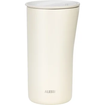 Alessi Buri Thermal Mug with Lid, Cream
