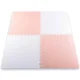 Ricokids large educational foam puzzle mat peach and white