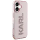 Karl Lagerfeld IML Rhinestones Logo Case for iPhone 16, Pink