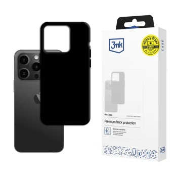 3Mk Protection Matt Case for Apple iPhone 15 Pro, Black